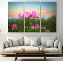 Pink Flower on the Mountain Canvas Print, Framed Pink Flower