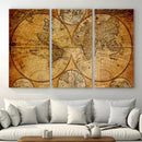 Vintage World Map Canvas Print – Antique Push Pin Travel by MyGreatCanvas | Canvas Wall Art Prints | Photo Prints & Wall Decor