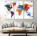 World Map Canvas Print – Framed Travel Map Wall Art for by MyGreatCanvas | Canvas Wall Art Prints | Photo Prints & Wall Decor
