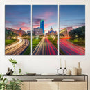 Dallas City Lights Large Wall Art Dallas Cityscape Canvas