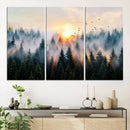 Misty Forest Wall Art – Framed Sunrise Pines Canvas Artwork, by MyGreatCanvas | Canvas Wall Art Prints | Photo Prints & Wall Decor