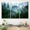 Misty Forest Wall Art Canvas Print – Framed Foggy Mountain by MyGreatCanvas | Canvas Wall Art Prints | Photo Prints & Wall Decor