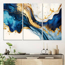 Blue Gold Flow Wall Art Canvas Print – Framed Marble Design by MyGreatCanvas | Canvas Wall Art Prints | Photo Prints & Wall Decor