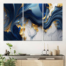 Blue Marble Wall Art Canvas Print – Framed Gold Veins by MyGreatCanvas | Canvas Wall Art Prints | Photo Prints & Wall Decor