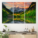 Wall Art Canvas Print – Sunset Glow Mountain Canvas, Peaks by MyGreatCanvas | Canvas Wall Art Prints | Photo Prints & Wall Decor