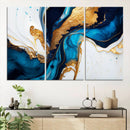 Gold Blue Abstract Canvas Print, Elegant Navy and Gold by MyGreatCanvas | Canvas Wall Art Prints | Photo Prints & Wall Decor