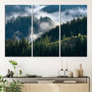 Misty Forest Wall Art Canvas Print – Pine Hills Foggy