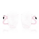 3D Flamingo Glass Mugs by Jersey Art Glass