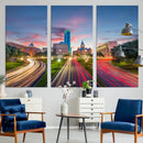 Dallas City Lights Large Wall Art Dallas Cityscape Canvas