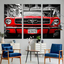 Red Mustang Car Wall Art – Framed Classic Vehicle Canvas by MyGreatCanvas | Canvas Wall Art Prints | Photo Prints & Wall Decor