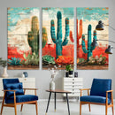 Colorful Cacti Wall Art – Framed Vibrant Succulent Canvas by MyGreatCanvas | Canvas Wall Art Prints | Photo Prints & Wall Decor