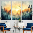 Sunrise Forest Wall Art – Framed Misty Pines Canvas Artwork by MyGreatCanvas | Canvas Wall Art Prints | Photo Prints & Wall Decor