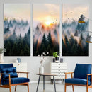 Misty Forest Wall Art – Framed Sunrise Pines Canvas Artwork, by MyGreatCanvas | Canvas Wall Art Prints | Photo Prints & Wall Decor