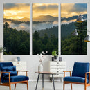 Mountain Sunrise Wall Art – Framed Pine Forest Canvas by MyGreatCanvas | Canvas Wall Art Prints | Photo Prints & Wall Decor