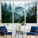 Misty Forest Wall Art Canvas Print – Framed Foggy Mountain by MyGreatCanvas | Canvas Wall Art Prints | Photo Prints & Wall Decor