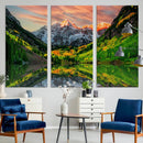 Wall Art Canvas Print – Sunset Glow Mountain Canvas, Peaks by MyGreatCanvas | Canvas Wall Art Prints | Photo Prints & Wall Decor