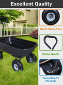 Heavy Duty Poly Garden Dump Cart – 600 lb Capacity, 10" Pneumatic Tires by 2Dropme