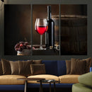 Red Wine and Bottle Canvas Print
