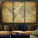 Push Pin World Map Canvas Print – Travel Tracker Wall Art