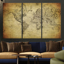 Push Pin World Map Canvas Print – Travel Tracker Wall Art