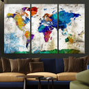 World Map Canvas Print – Framed Travel Map Wall Art for by MyGreatCanvas | Canvas Wall Art Prints | Photo Prints & Wall Decor