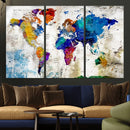 World Map Canvas Print – Framed Travel Map Wall Art for by MyGreatCanvas | Canvas Wall Art Prints | Photo Prints & Wall Decor