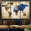 World Map Canvas Print – Detailed Map of the World Wall Art by MyGreatCanvas | Canvas Wall Art Prints | Photo Prints & Wall Decor
