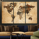 Push Pin World Map Canvas Print – Framed Travel Tracker Wall by MyGreatCanvas | Canvas Wall Art Prints | Photo Prints & Wall Decor