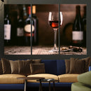 Red Wine and Bottle Canvas Print by MyGreatCanvas | Canvas Wall Art Prints | Photo Prints & Wall Decor
