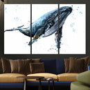 Watercolor Whale Wall Art Canvas Print by MyGreatCanvas | Canvas Wall Art Prints | Photo Prints & Wall Decor