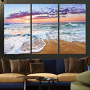 Coastal Sunset Art Beach Canvas Wall Art Print | Ocean Waves by MyGreatCanvas | Canvas Wall Art Prints | Photo Prints & Wall Decor
