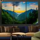 Green Forest Wall Art Canvas Print