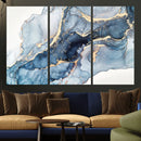 Abstract Art Print - Blue Abstract Canvas Wall Art Print