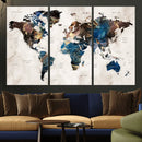 World Map Canvas Print – Framed Travel Map Wall Art for by MyGreatCanvas | Canvas Wall Art Prints | Photo Prints & Wall Decor
