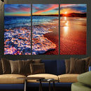 Colorful Coastal Sunset on the Beach Canvas Print, Ocean