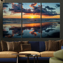 Beach Sunset Print - Stunning Ocean Canvas Artwork with