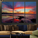 Glorious Sunset on The Beach Wall Art Canvas Print