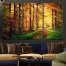 Sunlight Through Trees Wall Art Canvas Print - Autumn Forest by MyGreatCanvas | Canvas Wall Art Prints | Photo Prints & Wall Decor