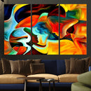 Human Love Figures Abstract Wall Art Canvas Print