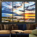 Sunset On The Ocean Wall Art Canvas Print