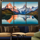 Landscape Mountain and Lake View Wall Art Canvas Print