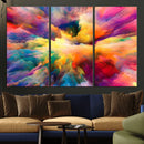 Blazing Vibrant Colors Cloud Wall Art Canvas Print