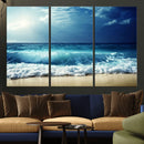Majestic Ocean Wave Wall Art Canvas | 3 Panel Large Seascape