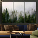 Forest Wall Art Canvas Print | Foggy Forest Wall Art | Pine