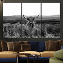Black and White Highland Cow Canvas Wall Art, Longhorn by MyGreatCanvas | Canvas Wall Art Prints | Photo Prints & Wall Decor