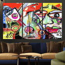 Picasso Style Art Abstract Canvas Wall Art Print , Colorful