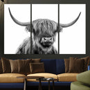 Scottish Highland Cow Cattle Art Print Wall Art Canvas Print by MyGreatCanvas | Canvas Wall Art Prints | Photo Prints & Wall Decor