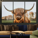 Highland Cow Animal Scottish Cattle Art Print Farmhouse Wall