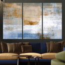 Blue Multi Panel Abstract Wall Art Canvas, Abstract Blue and