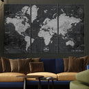 World Map Canvas Print – Detailed Map of the World Wall Art